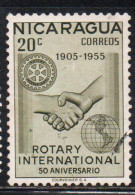 NICARAGUA 195 ROTARY INTERNATIONAL HANDCLASP AND EMBLEM 20c USED USATO OBLITERE' - Nicaragua