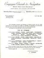 FACTURE.LYON.COMPAGNIE GENERALE DE NAVIGATION HAVRE.PARIS.LYON.MARSEILLE ET CANAUX DE FRANCE 11 QUAI RAMBAUD. - Transportmiddelen