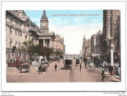 TOWN HALL TRAM Melbourne + Swanston Street AUSTRALIA Australie TRAM BUS - Melbourne