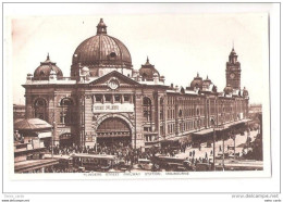 RAILWAY STATION FLINDERS STREET TRAIN STATION Melbourne BUS TRAM AUSTRALIA UNUSED THE ROSE SERIES - Melbourne