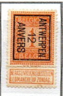 Préo Typo  ANVERS 12 - Sobreimpresos 1912-14 (Leones)