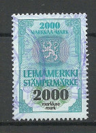 FINLAND FINNLAND 2000 Mark Markkaa Stempelmarke Documentary Tax Taxe O - Fiscales