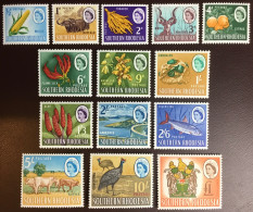 Southern Rhodesia 1964 Definitives Set Birds Animals Fish Plants Flowers MNH - Southern Rhodesia (...-1964)