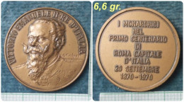 M_p> Medaglia I MONARCHICI 1° CENTENARIO ROMA CAPITALE 1870 - 1970 - Royaux/De Noblesse