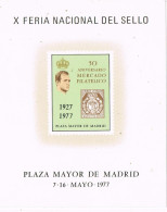 Viñetas Hojitas X Feria Nacional Del Sello MADRID 1977. Juan Carlos I Y Alfonso XIII ** - Errors & Oddities