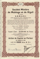 Titre De 1949 - Société Minière De MUHINGA Et DE KIGALI - SOMUKI - Sté Congolaise Par Actions à Responsabilité Limitée - Afrique