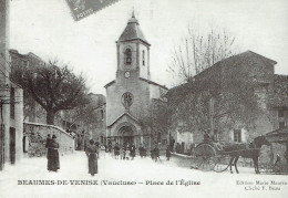 CPM Repro BEAUMES De VENISE : Place De L'Eglise - Beaumes De Venise