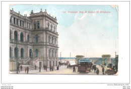 TREASURY BUILDING QUEEN STREET BRISBANE QUEENSLAND + TRAM MINOR TRAMS AUSTRALIA UNUSED - Brisbane