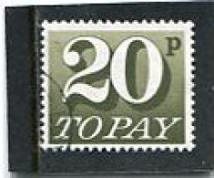 GREAT BRITAIN - 1970 POSTAGE DUE  20p   FINE USED - Impuestos