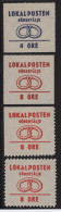 Suede - Poste Locale - Lot De 4 ** Neufs Sans Charniere - Sodertalje - Local Post Stamps