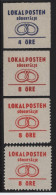 Suede - Poste Locale - Lot De 4 ** Neufs Sans Charniere - Sodertalje - Lokale Uitgaven