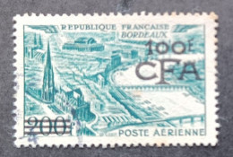 FRANCE COLONIE REUNION 1954 AIRMAIL PROTOTYPES OVERPRINT CFA CAT YVERT N. 53 - Gebraucht