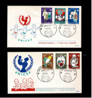 BELG.1960 1153-1158 Serie FDC's ( Brux/Brus ) :  "UNICEF" - 1951-1960