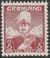 Greenland MNH 1938-1946 5o King Christian X SG2 - Nuevos
