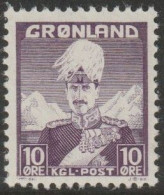 Greenland MNH 1938-1946 10o King Christian X SG4 - Unused Stamps