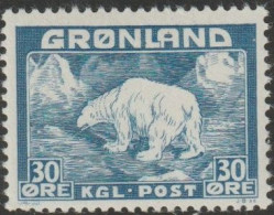 Greenland MNH 1938 30o Polar Bear MNH SG6 (SC7) - Ongebruikt