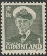 Greenland 1950 1o King Frederik IX MNH - Ungebraucht
