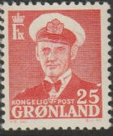 Greenland 1950 25o King Frederik IX MNH - Nuevos