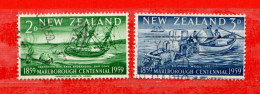 (Us8) NUOVA ZELANDA  °-1959 - Navire Bateaux.  Yvert. 375-376. Used. - Usati