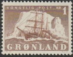 Greenland 1950 The Arctic Vessel "Gustav Holm"  1k MNH - Nuevos