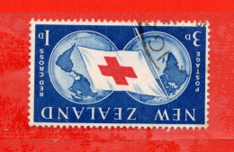 (Us8) NUOVA ZELANDA  °-1959 - Croix-Rouge.  Yvert. 378. Used. - Gebraucht