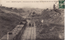 CP ALLIER - MONTLUCON N°0139 EBOULEMENT SUR LA LIGNE DU CHEMIN DE FER AU DIENAT..? - ECRITE EN 1910 - Catastrophes