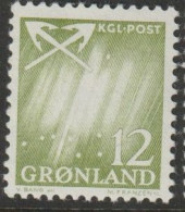 Greenland 1963 Northern Lights 12o MNH - Unused Stamps