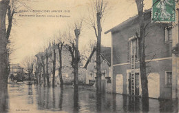 CPA 78 POISSY INONDATIONS 1910 BLANCHISSERIE QUENNET AVENUE DE MIGNEAUX - Überschwemmungen