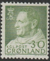 Greenland 1968 King Frederik IX 30o MNH - Neufs