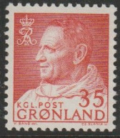 Greenland 1963 -1964 King Frederik IX 35o MNH - Unused Stamps