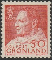 Greenland 1965 King Frederik IX 40o MNH - Nuovi