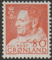 Greenland 1963 -1964 King Frederik IX 80o MNH - Nuevos