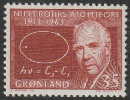 Greenland 1963 35c The 50th Anniversary Of The Niels Bohr's Nuclear Theory MNH - Neufs