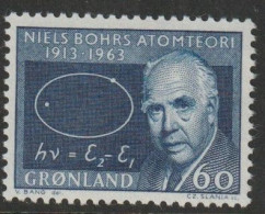 Greenland 1963 60c The 50th Anniversary Of The Niels Bohr's Nuclear Theory MNH - Neufs