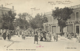 PC CPA ALGERIA, SAIDA, LES ABORDS DU MARCHÉ, J.GEISER,VINTAGE POSTCARD (b8376) - Saïda