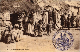 CPA AK 37 Enfants Du Village Negre. Ed. Geiser ALGERIA (69670) - Kinder