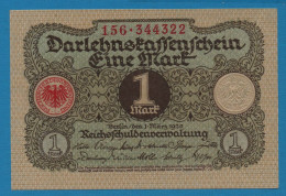 DEUTSCHES REICH 1 MARK 01.03.1920 # 156.344322 P# 58 DARLEHENSKASSENSCHEIN - Imperial Debt Administration