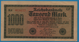 DEUTSCHES REICH 1000 MARK 15.09.1922 # GP KD 018633 P# 76b Reichsbank - 1000 Mark