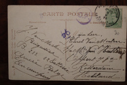 1916 Cpa Censure OF Poste Militaire Pour Rotterdam Hollande Gouvernement Belge France Cover Armée Belge Batterie - Armée Belge