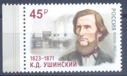 2023. Russia, 200th Birth Ann. Of K. Ushinsky, Writer, 1v, Mint/** - Ongebruikt