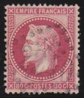 France  .  Y&T   .  32   .   O   .    Oblitéré - 1863-1870 Napoléon III Con Laureles