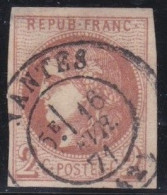 France  .  Y&T   .  40 B (2 Scans)      .     O   .    Oblitéré - 1870 Emission De Bordeaux