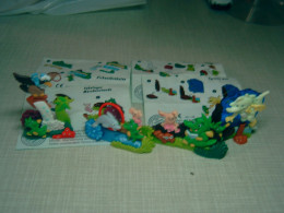 2000 Ferrero - Kinder Surprise - 641081, 641138, 641146 & 641154 - Tabaluga Drachenstark - Complete Set + 4 BPZ's - Monoblocs