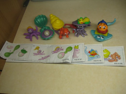 2000 Ferrero - Kinder Surprise - K00 95, 96, 97 & 98 - Marine Animals - Complete Set + 4 BPZ's - Monoblocs