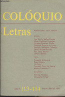 Coloquio/Letras N°113-114 Janeiro Abril 1990 - No Centenario De "Oaristos" - Significados Retoricos De Um Mito Nacional - Culture