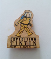 Expédition Tintin Magnet En Bois PGHBF 1994 On A Marché Sur La Lune - Publicidad
