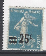 FRANCE 1926 1927  TIMBRE 217 SEMEUSE SURCHARGEE NEUF SANS CHANIERE - Neufs