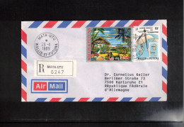 Wallis Et Futuna 1989 Interesting Airmail Registered Letter - Brieven En Documenten