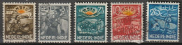 Ned Indie 1937 ASIB NVPH 230-234 Gestempeld/ Cancelled - Luxe - Indes Néerlandaises