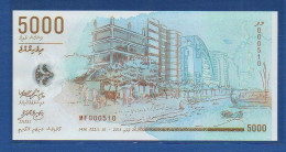 MALDIVES - P.25 – 5000 Rufiyaa 2015 UNC, Serie MF000510 "50th Anniversary Of Independence" Commemorative Issue - Maldives